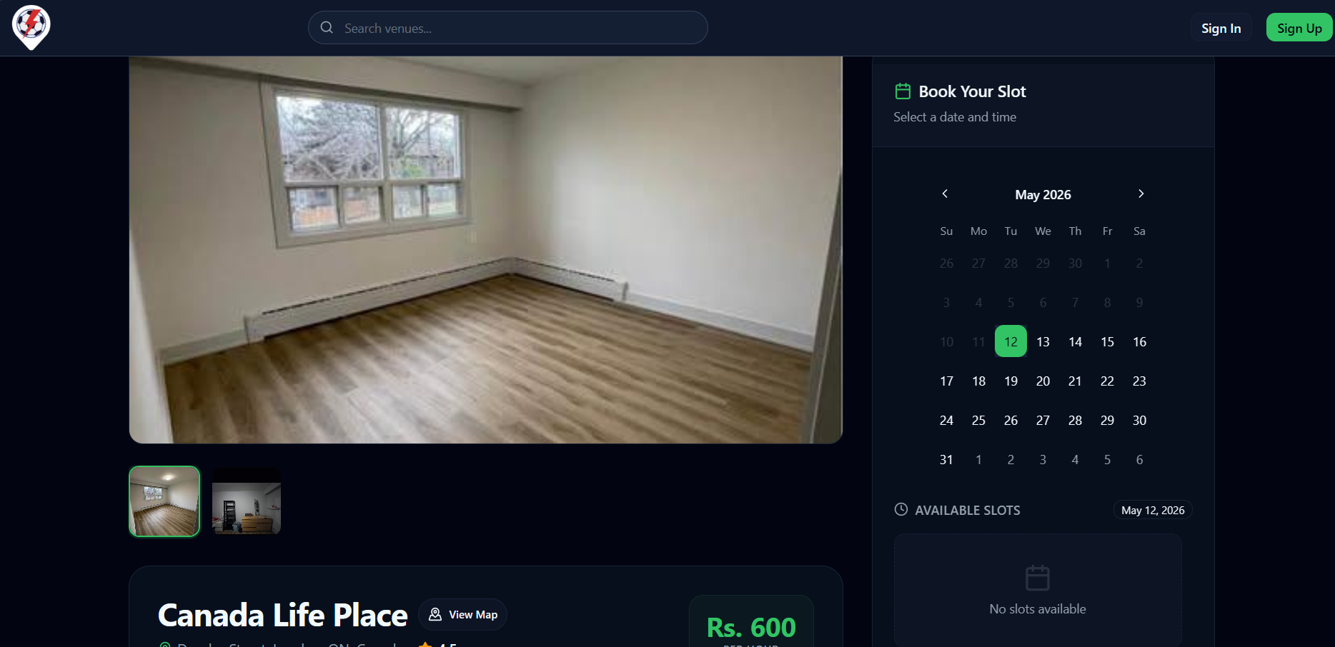 SaaS Venue Booking System